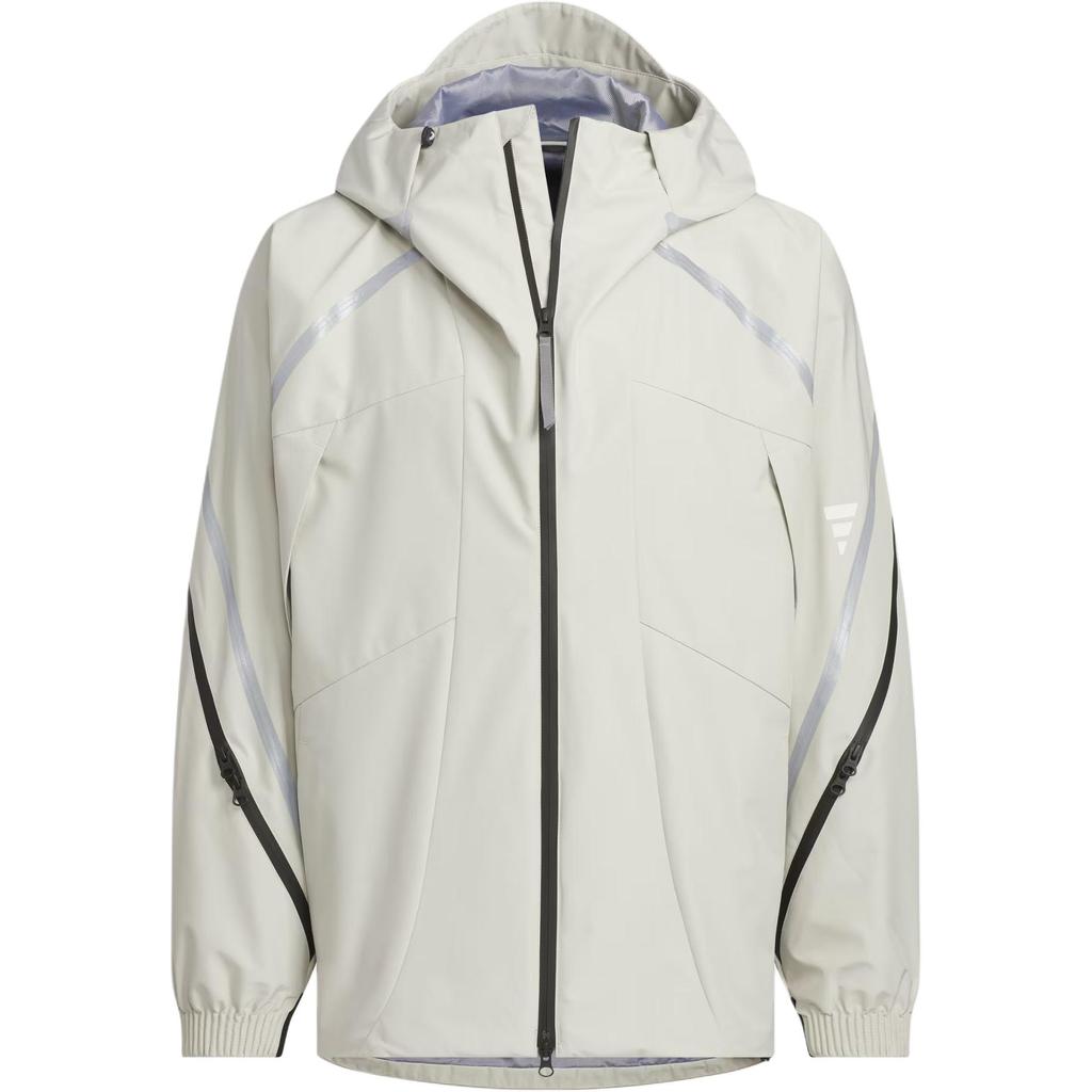 Adidas P Jkt6 Fashion Comfortable Water-Resistant Sports Casual Jacket Men Jacket Light-Sesame Earth-Gray JM6172