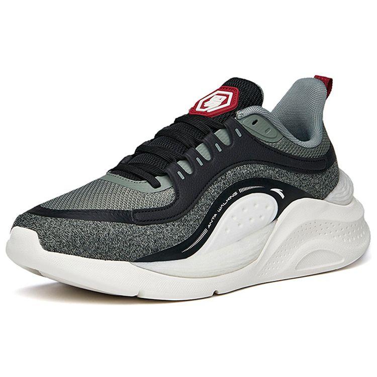 Anta Training Shoes Lightweight Breathable Slip Resistant Durable Shock Absorbing Low Top Men sneaker Gray Black White 112147715-3