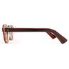 Excellent Lesca Lunetier Sunglasses BRUT PANTO 0.3"" Brown Acetate Mens Used