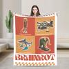 Bombardiro Crocodilo Anime Flannel Blanket Italian Meme Brainrot Custom Throw Blankets for Home 125*100cm Plush Thin Quilt