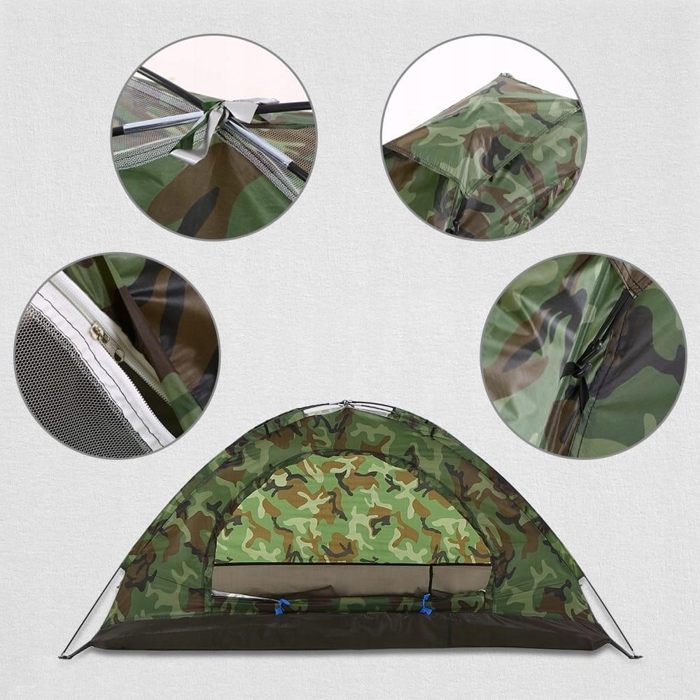 7-Person Fishing Tourist Military Tent, Quick-Setting