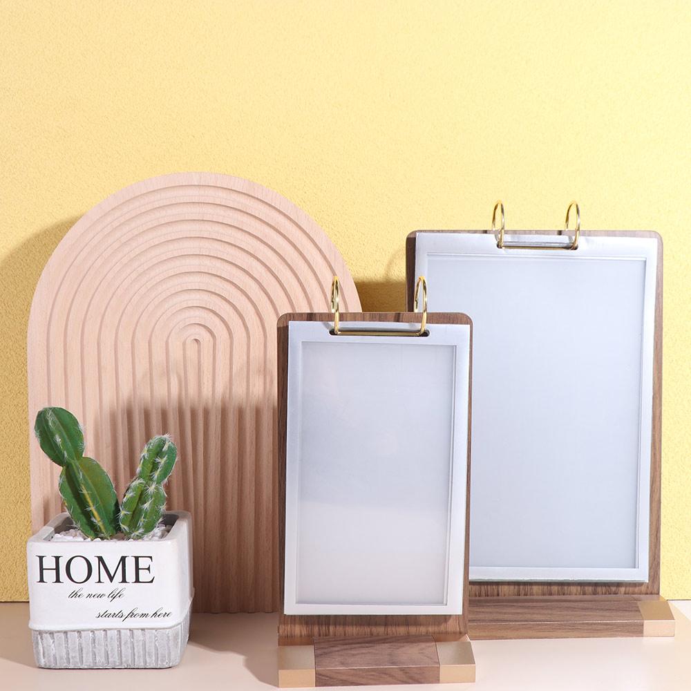 Multi Page Menu Card Holder Loose Leaf Sign Holder Display Stand  For Bar Restaurant Business Card