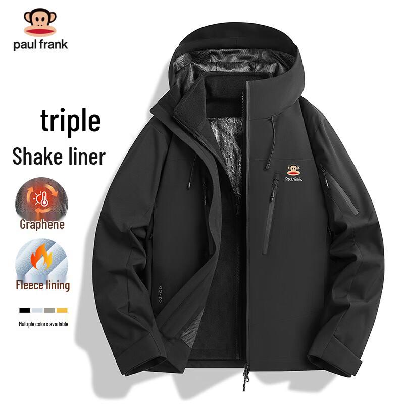 

Paul Frank Men s 3-in-1 Windproof Outdoor Jacket XXS