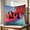 Fashion Hot Trend HHUF Cushion Cover Natural Linen Organic Fabric DoubleSided Printing Couch Pillow Covers Home Decor