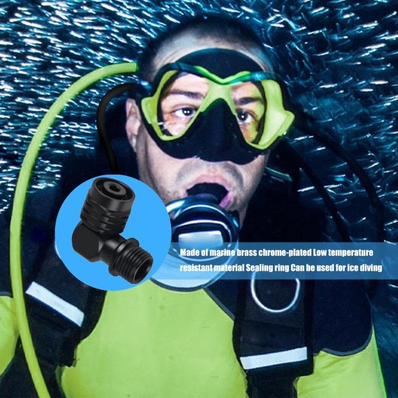 Professional Dive Regulator Swivels Connector 90 Degree Scubas Diving Regulator Connector Diving Accessories for 2nd Stage
