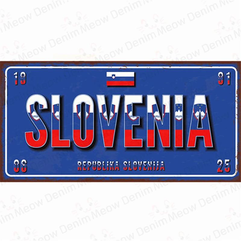 Country Metal Sign Tin Plate, France, Russia, Car, Garage, Club Decoration, Spain, Poland, London, Portugal, Korea Plate, N397