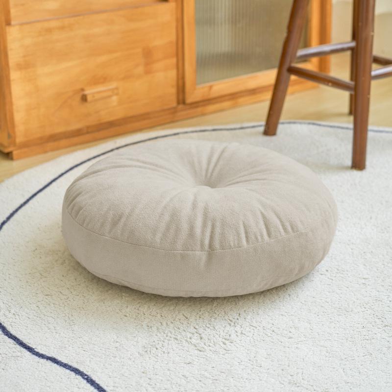 Thickened Chenille Round Tatami Seat Cushion for Living Room & Balcony