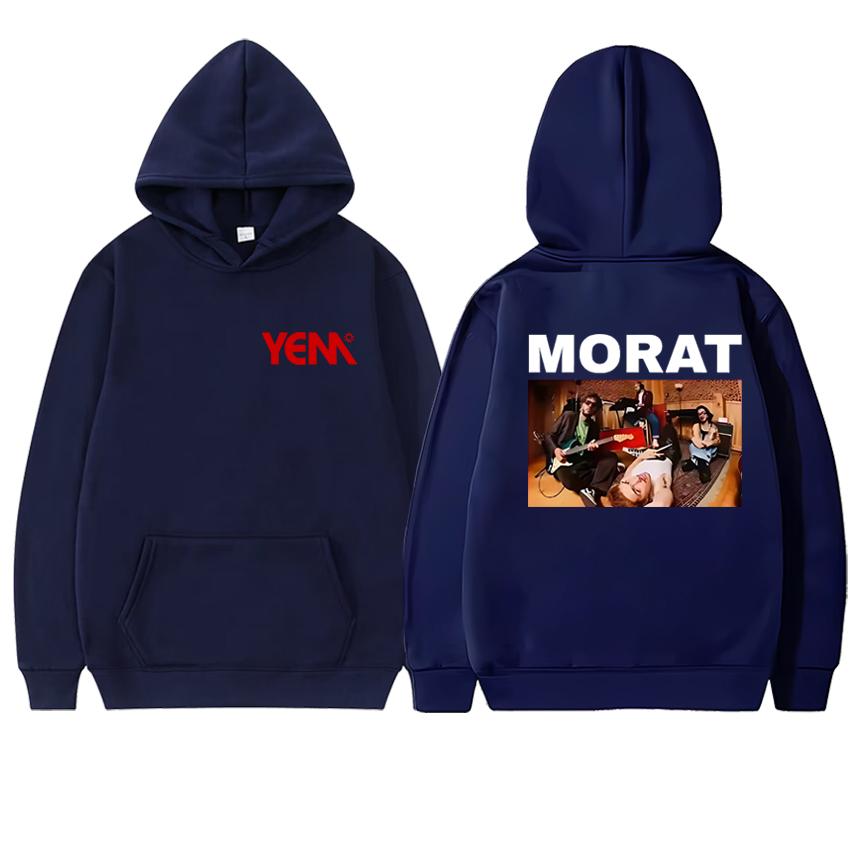 Hot Rock Band Morat Asuntos Pendientes 2025 Tour Double Sided printed Hoodie Unisex vintage pullover Men women Fleece Sweatshirt