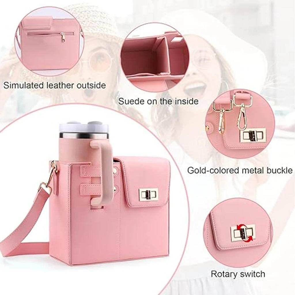 Portable Outdoor Single-shoulder Water Cup Bag with Adjustable Shoulder Strap Versatile Crossbody Bag Travel Hiking Sports Bag