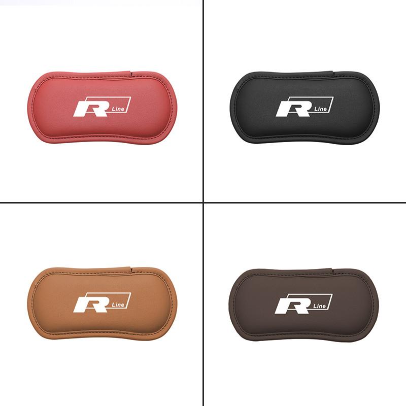 SLZPW1 Car Interior Leg Cushion Knee Pad Leather Soft Mats Accessories For VW Atlas Jetta Touareg Variant Golf Polo GTI Taos Nivus CC
