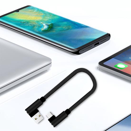 Datenkabel Stabil Doppelellbogen 90 Übertragung Kurzgrad Typ-C Schnellladekabel