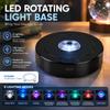 LED Rotating Light Base with 8 Lighting Modes, USB/Battery Powered