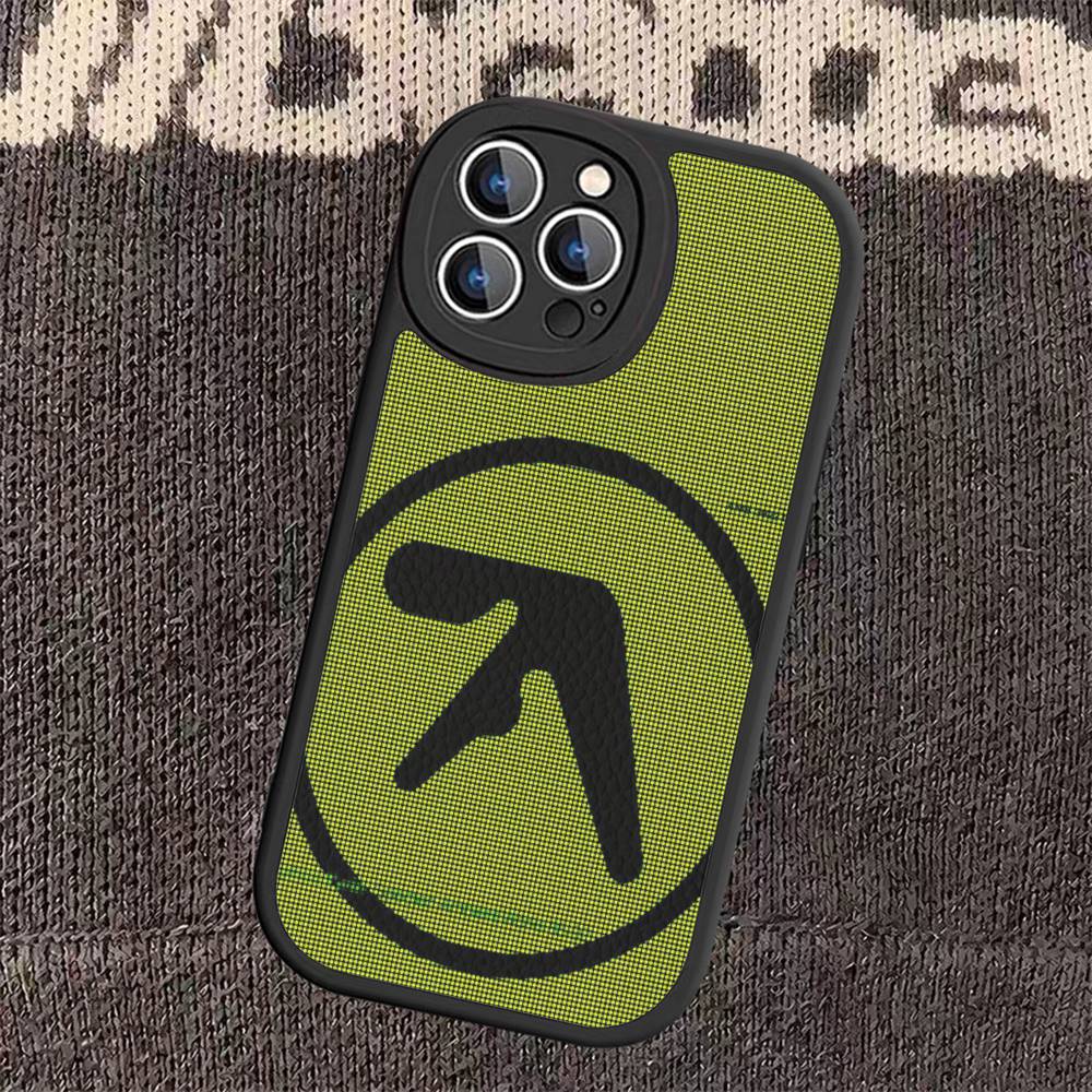 DJ A-Aphex T-Twins Leather Phone Case For iPhone 16 15 14 13 12 11 Pro Max Plus Cover