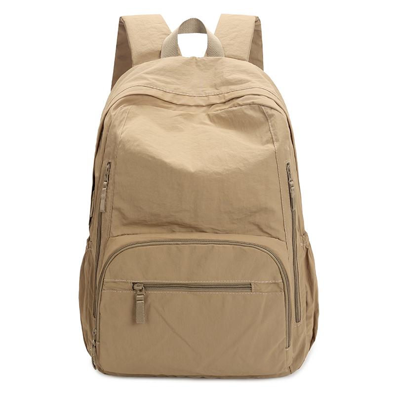 Ryggsäck i enfärgat dam lätt utomhusryggsäck stor kapacitet student skolväska