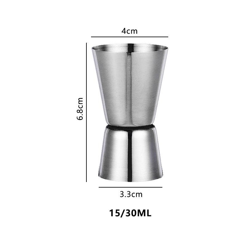 Stainless Steel Ounce Cocktail Whiskey Jigger Dual Shot Drink Alcohol Measure Cup Bar Gadgets Cocktails Accessories JBGJ02