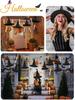 12PCS Halloween Party Decoration Hats Suitable For Both Men And Women Black Wizard Hats Halloween Party Costumes Accessories