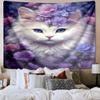 Crystal Cats Fantasy Tapestry Room Decoration Wall Hanging for Living Room Bedroom, dormitory, Birthday and Christmas gifts