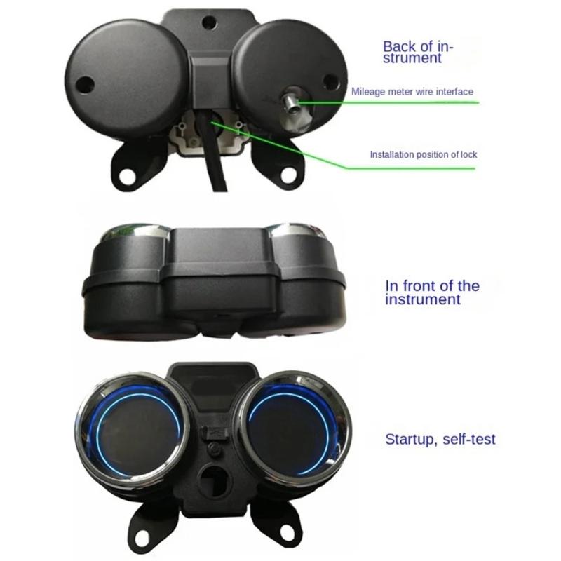 Digital Speedometer Odometer Dashboard Suitable for RC250 150Gato 250cc Waterproof Motorcycle Instrument LED Tachometer