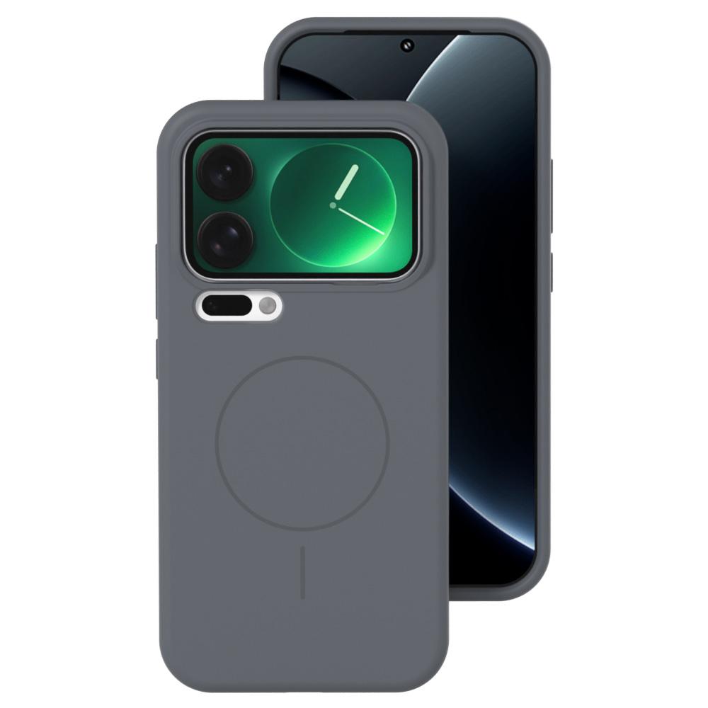 For Xiaomi 17 Pro Max Liquid Silicone Magnetic Case Skin-Touch Phone Cover