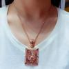 Exquisite 585 Russian Purple Gold Inlaid Zircon Sparkling Eagle Pendant Femininity Classic Rose Gold Plated Necklace