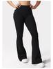 Custom Outdoor Peach Yoga Flare Pants - Stylish, Pocketed, Sport & Workwear for Women
