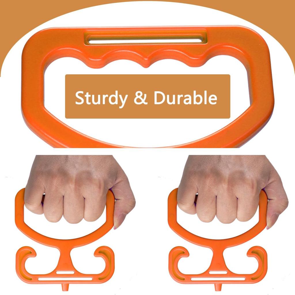 Grocery Bag Carrier with Plastic Storage Box, 2 Pack Grocery Bag Holder for Plastic Bags, Holds 100lbs, Heavy Duty Carry Handle, Comfortable Grip to