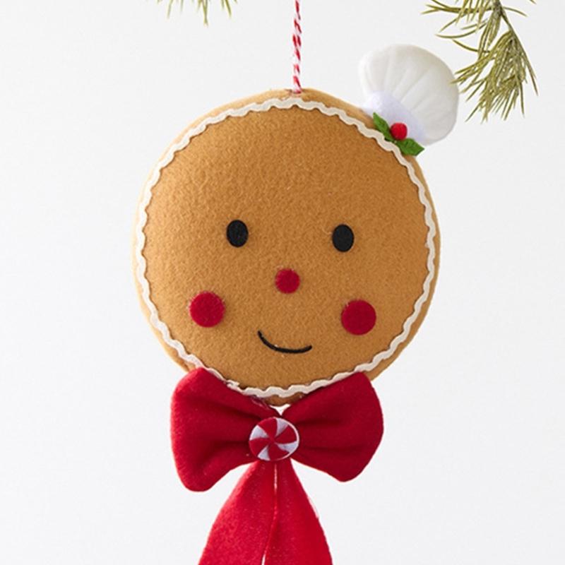 Gingerman Ornament Christmas Tree Hanging Decorations For Door Wreath Mantels Shelf Decoration Indoor and Outdoor