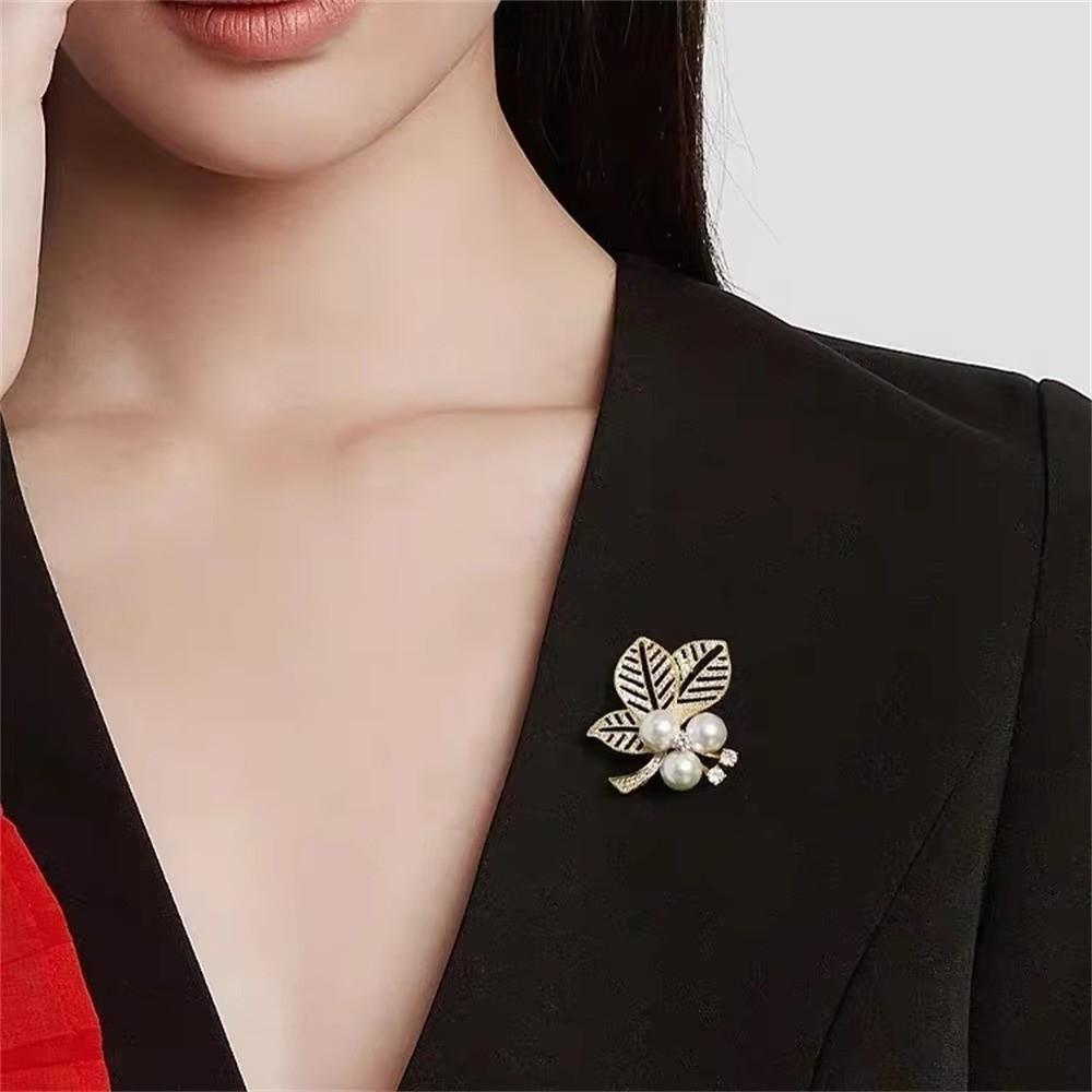 Vintage Pearl Brooch Luxury Wheat Ears Lapel Pins Handmade Women's Brooch  Wedding Occasion