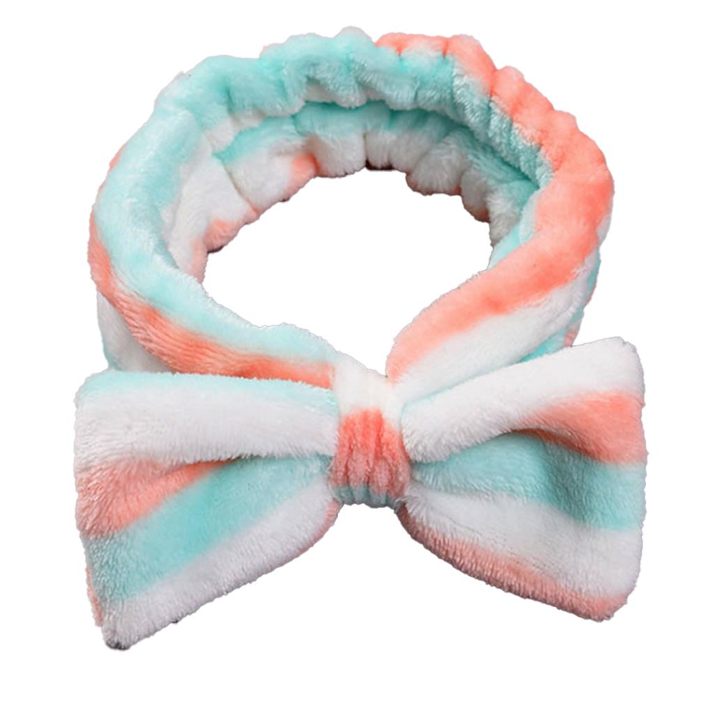 

Headbands Bow Knot Elastic Adjustable Flannel Sweatband Knotted Wrap Ornaments Hair Accessories Hairband for Face Wash