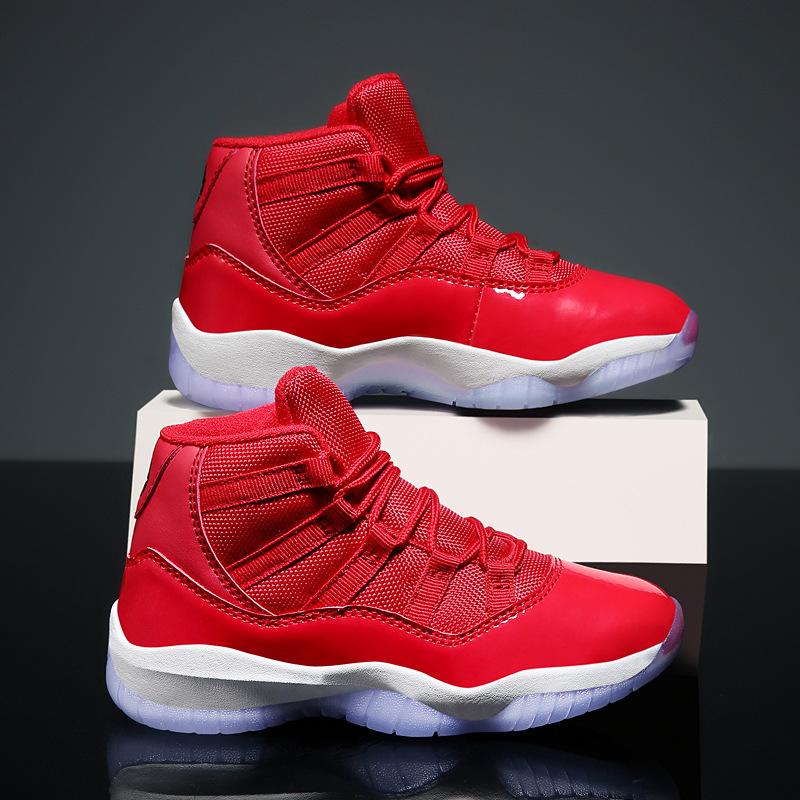 Boys' sports shoes 2025 spring and autumn new children's shoes non-slip aj boys basketball shoes medium and older children's running shoes