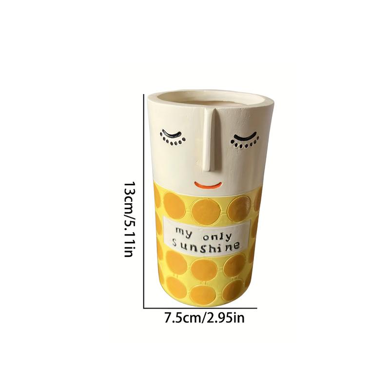 1PC Resin Vase Home Decoration Resin Crafts Unique Colored Vase Gift Hand-made Vase For Home Bedroom 2 styles
