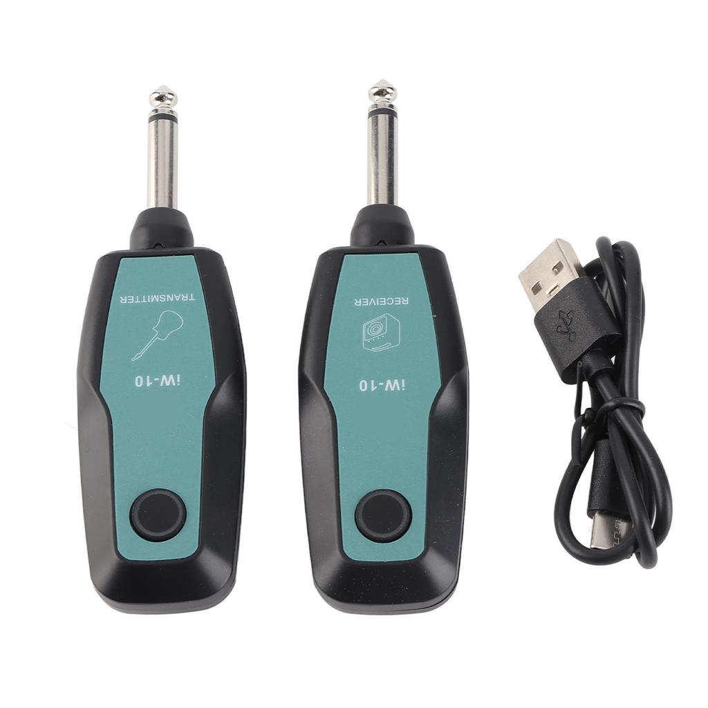 2 Stück Drahtloses E-Gitarren-Sender-Empfänger-Set 2,4G Kabelloses Soundsystem für Bass-Lautsprecher