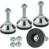 Heavy Duty Leveling feet,Machine Leveling feet 2.36" Dia Base,Leg Leveler M12 Thread, 1300 Lb Capacity,Capacity for Machine,Workbench, Cabinet & More
