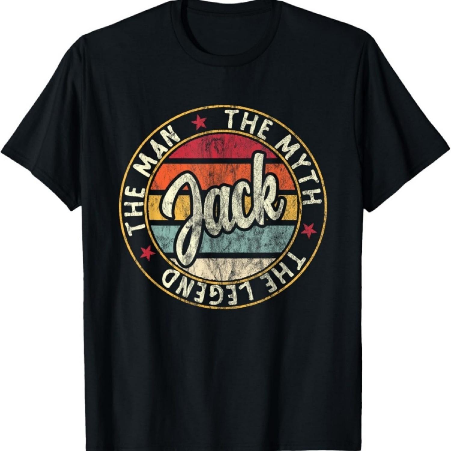 Mens Jack The Man The Myth The Legend First Name Jack T-Shirt XXXXXL чёрный