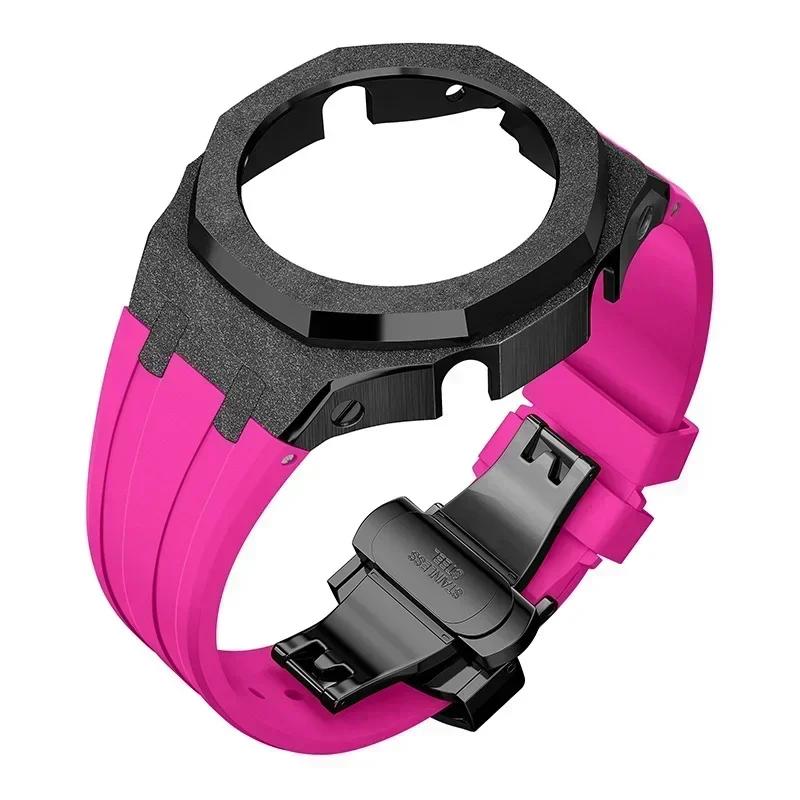 Zestaw modyfikacyjny Gen4 do Casioak GM2100 Metalowa obudowa ze stali nierdzewnej Gumowy pasek Zestaw do modyfikacji Akcesoria Casioak GM-2100 ze śrubami