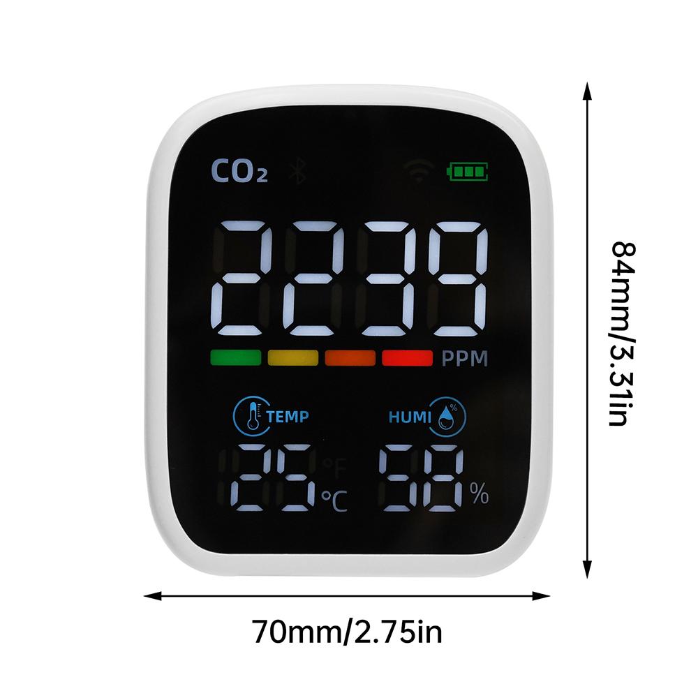 New 3 IN 1 WiFi Air Quality Monitor Triple-Sensor Smart Home CO2 Meter Temperature Humidity Detector Multifunctional NDIR Infrared Sensor for Home