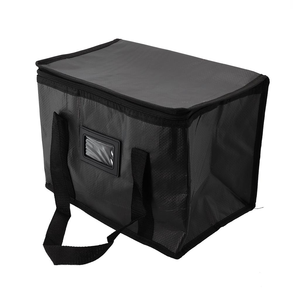 Pizza Tasche Essensliefertasche Wasserdicht 1 Stück Schwarz Doppelter Reißverschluss Essensliefertasche Hohe Qualität