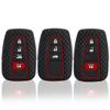 Silicone Remote Car Key Case Cover for Toyota CHR Camry Corolla RAV4 Highlander C-HR Prius Land Cruiser Prado Shell 3/4 Buttons