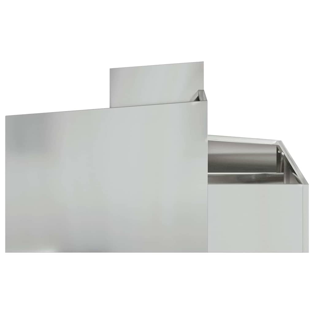 Garden Planter Silver 80 X 80 X 50 Cm Galvanized Steel