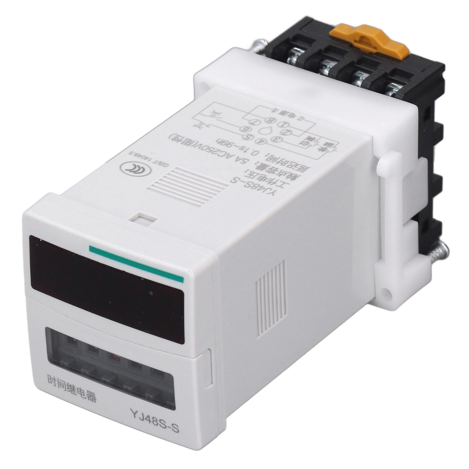 

8 Pin Time Relay 1 Set Cycling Type Controller Programmable Delay Relay 0.1S‑99H AC250V 5A Contact Capacity DC24V