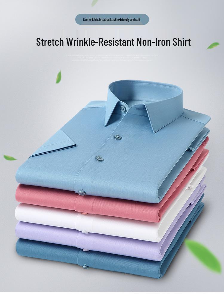Unisex Bamboo Fiber Short Sleeve Shirt - Cool, Breathable & Iron-Free, Logo Embroidery Available