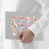 50 Cute Flamingo Graffiti Stickers for Mobile Phones and Computers, Waterproof Decorative Stickers, Pink Animal Stickers