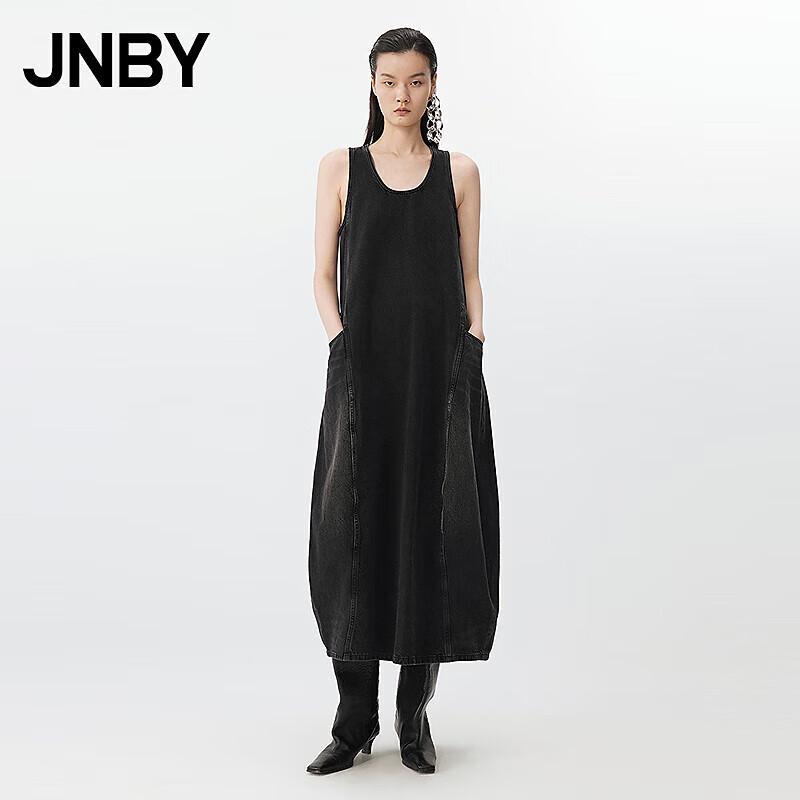 Женское хлопково-льняное платье без рукавов H-силуэта JNBY XS