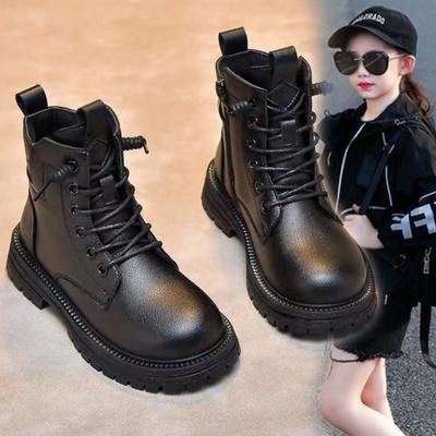 Child Korean Popular Simple Daily Snowboot Western Stylesoft Soled Studentshoe Suitable Girlswinter Versatile Short Boot