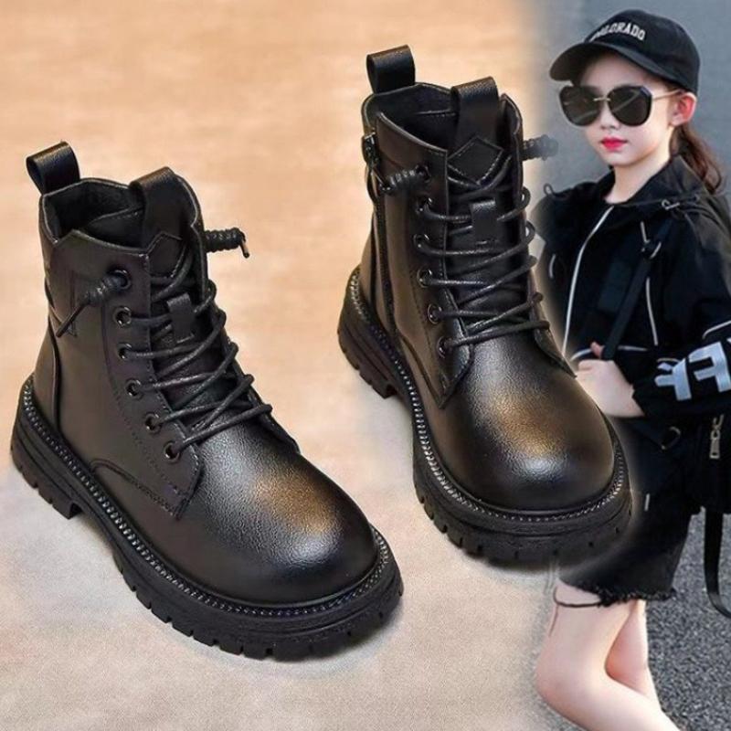 Child Korean Popular Simple Daily Snowboot Western Stylesoft Soled Studentshoe Suitable Girlswinter Versatile Short Boot