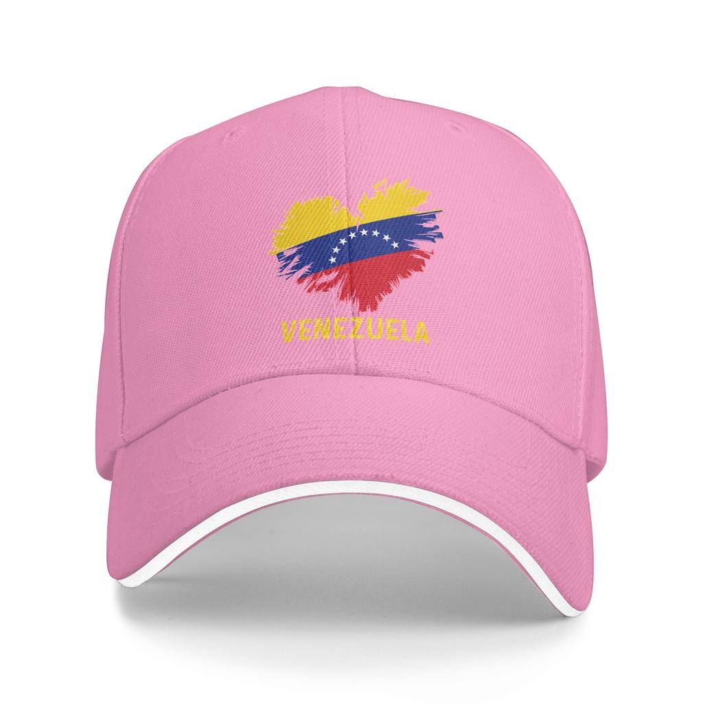 WoUnisex Unisex Venezuela Flag Heart Venezuelan Outdoor Hat  Sun Cap Casual Baseball Cap Golf Sunshade