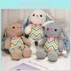 Rabbit Striped Easter Plush Toy Animal Stuffed Doll Decoration Kids Gift 30cm