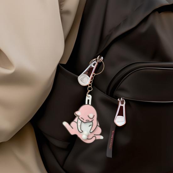 Cat Keychain with Rotable Ball Interactive Claw Design Keyring Stress Relief Toy Lightweight Key Chain Funny Prank Gift