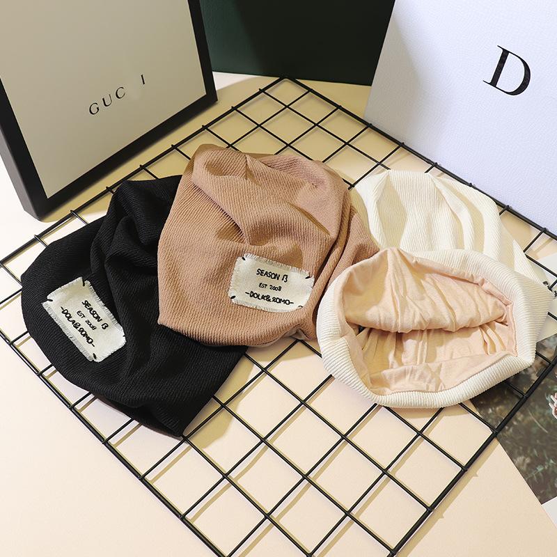 Internet celebrity new hat women's autumn and winter versatile wool hat sticker headgear trendy knitted pile hat men