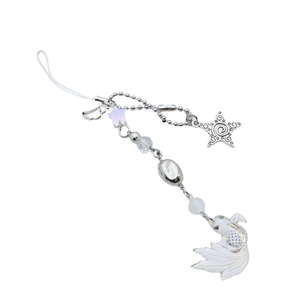 Fashionable Handmade Five Pointed Star Fish Bead Phone Ornament Vibranting Sturdy Acrylics Elegant Color for Adults